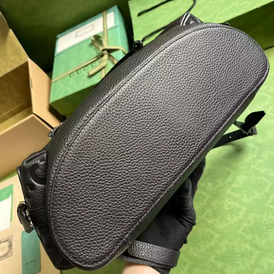Jumbo GG Backpack in Black GG Canvas  - GB244