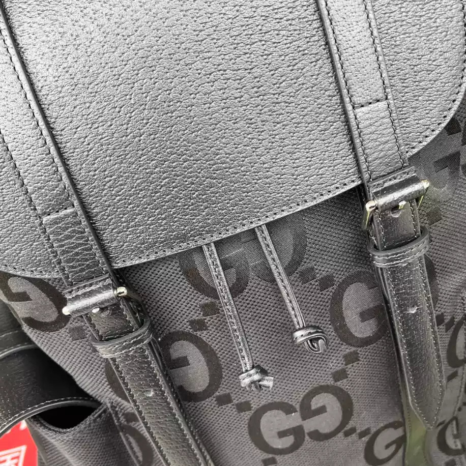 Jumbo GG Backpack in Black GG Canvas - GB246