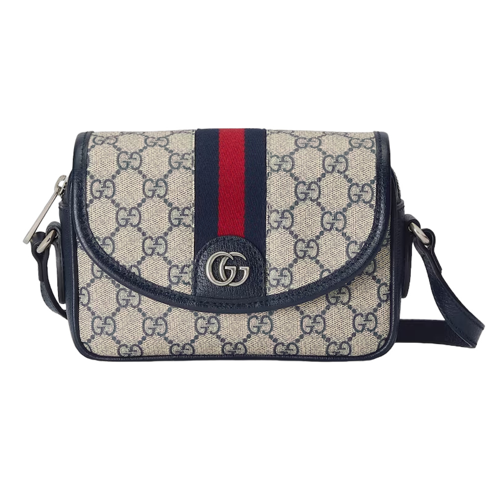 Ophidia GG mini shoulder bag in beige and ebony GG Supreme – GB218