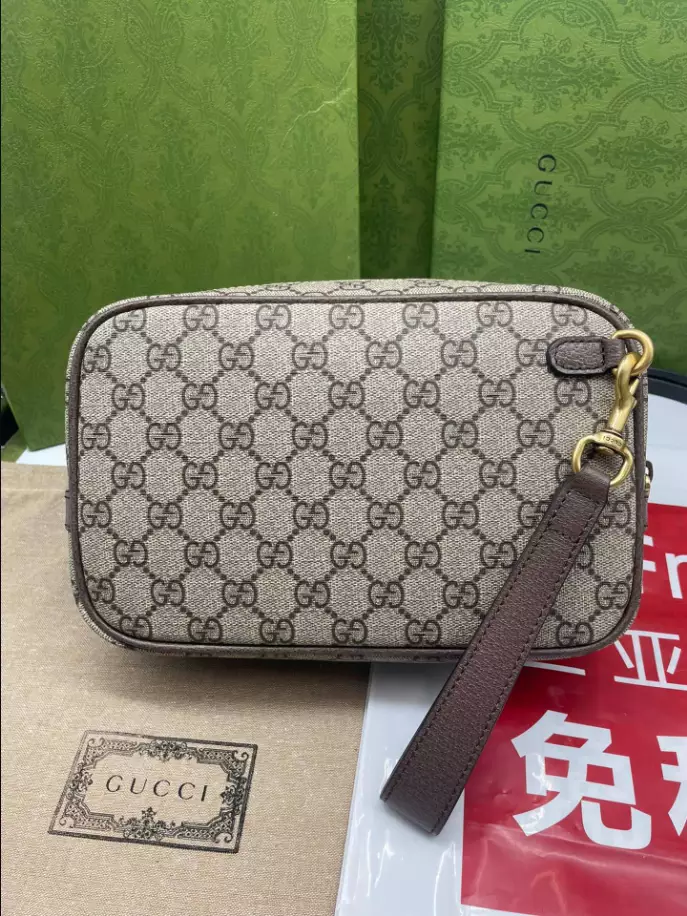 Ophidia GG pouch in Beige and ebony GG Supreme – GB220