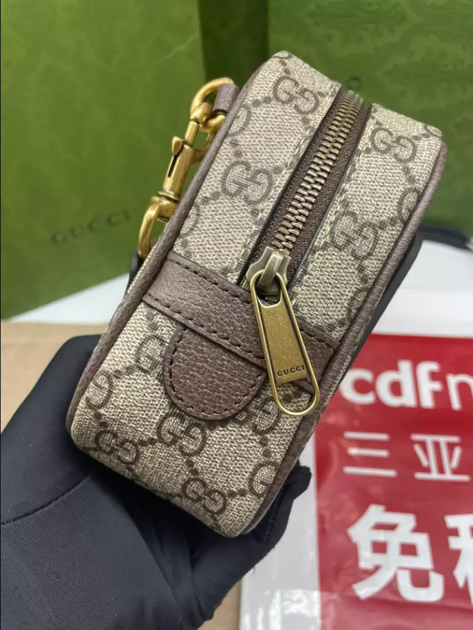 Ophidia GG pouch in Beige and ebony GG Supreme – GB220