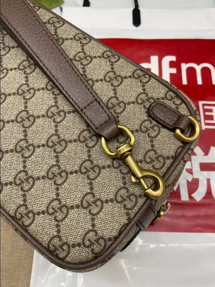 Ophidia GG pouch in Beige and ebony GG Supreme – GB220