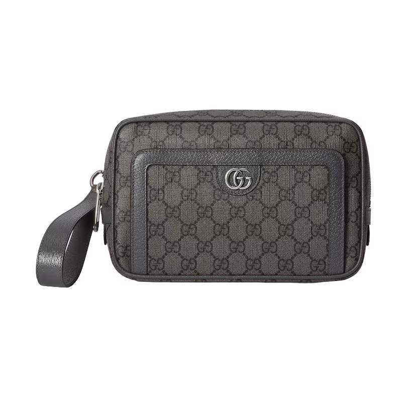 Ophidia GG pouch in grey and black Supreme – GB221