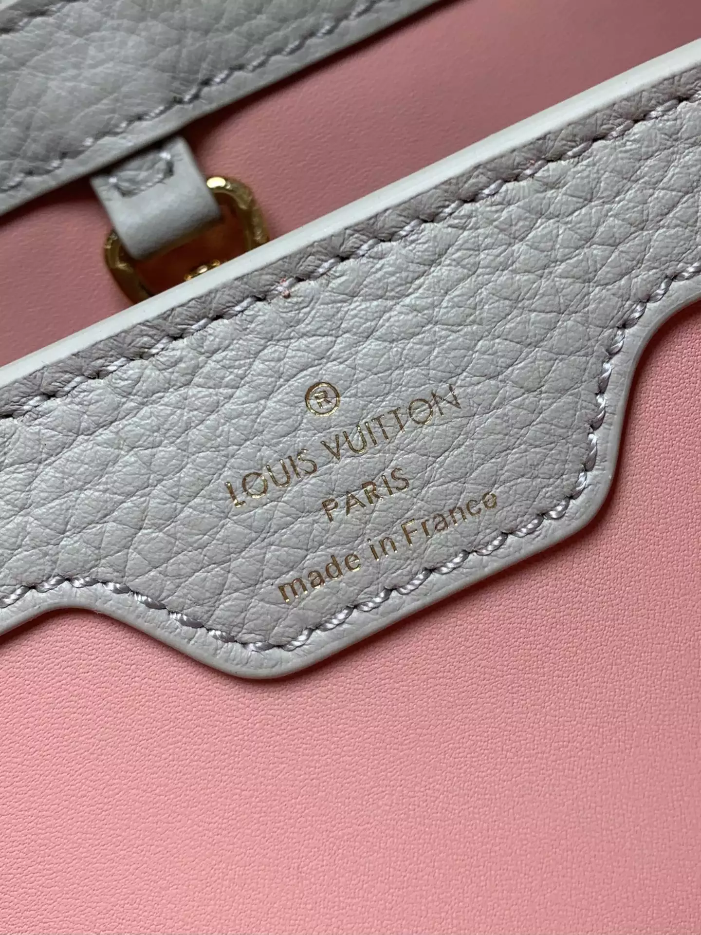 Capucines MM Blossom Chain Handbag Ice Grey