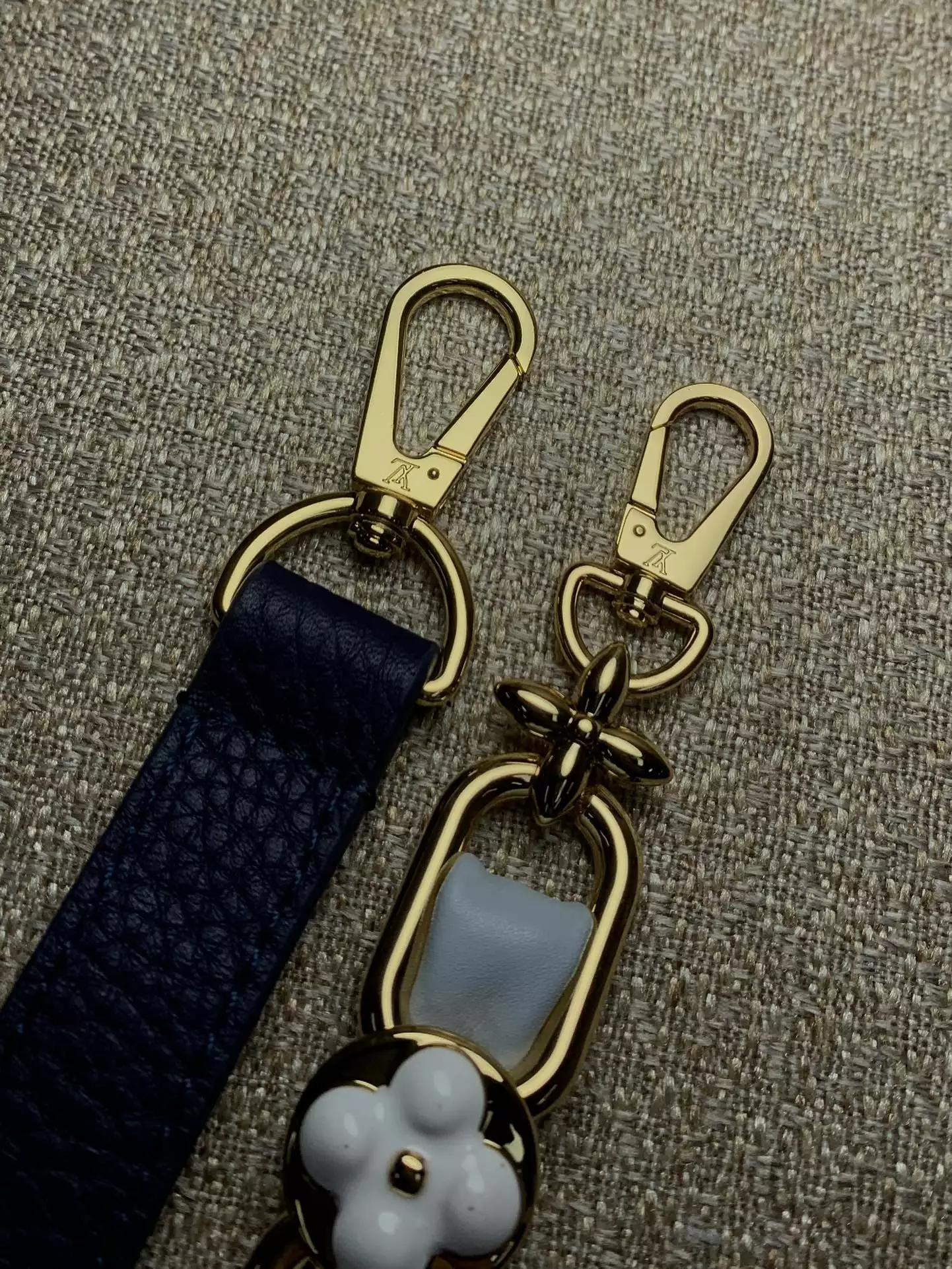 Capucines MM Blossom Chain Handbag French Blue