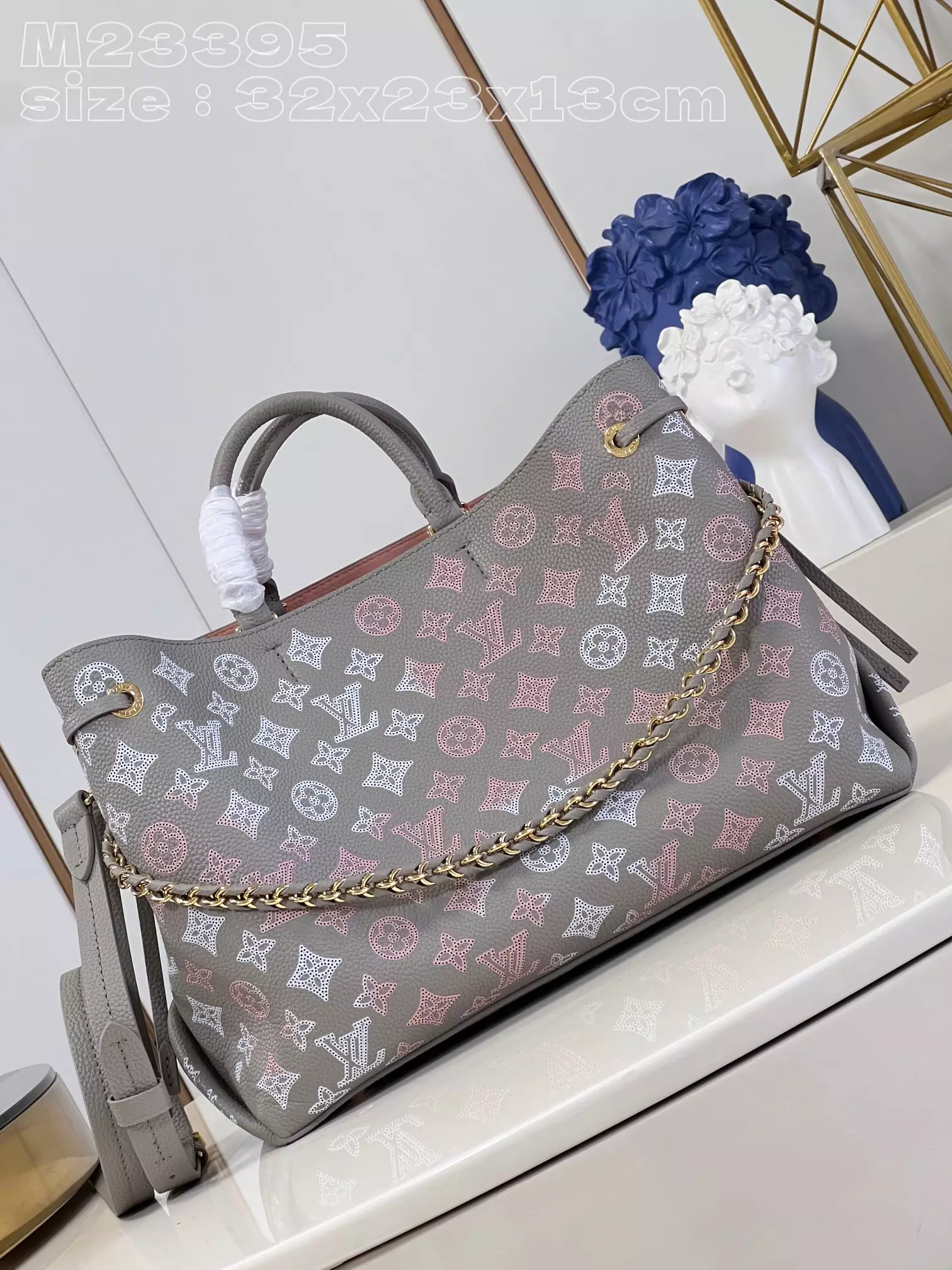 Bella Tote Gray Mahina Calfskin