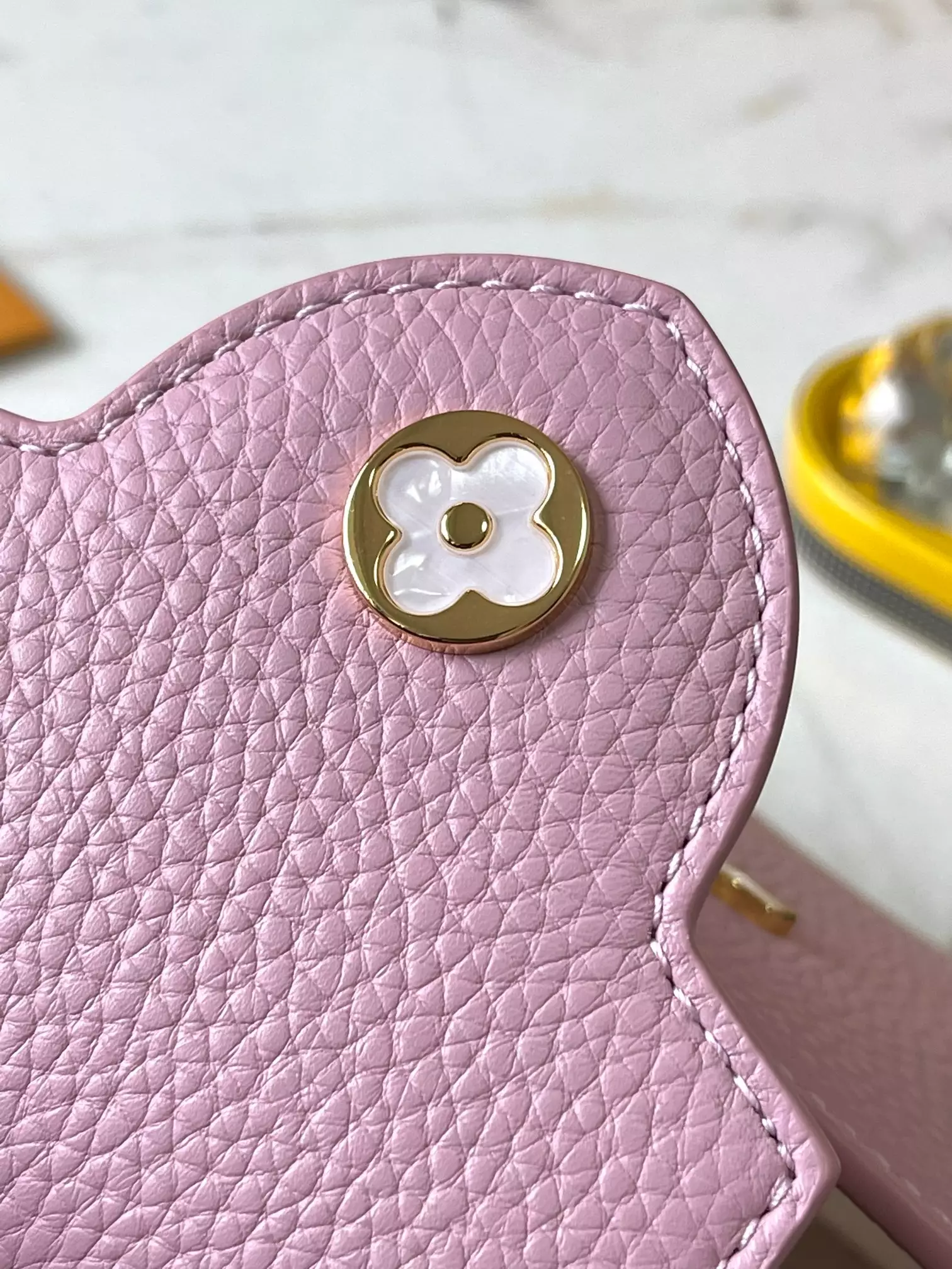LV Capucines Mini Capushell in Light Pink
