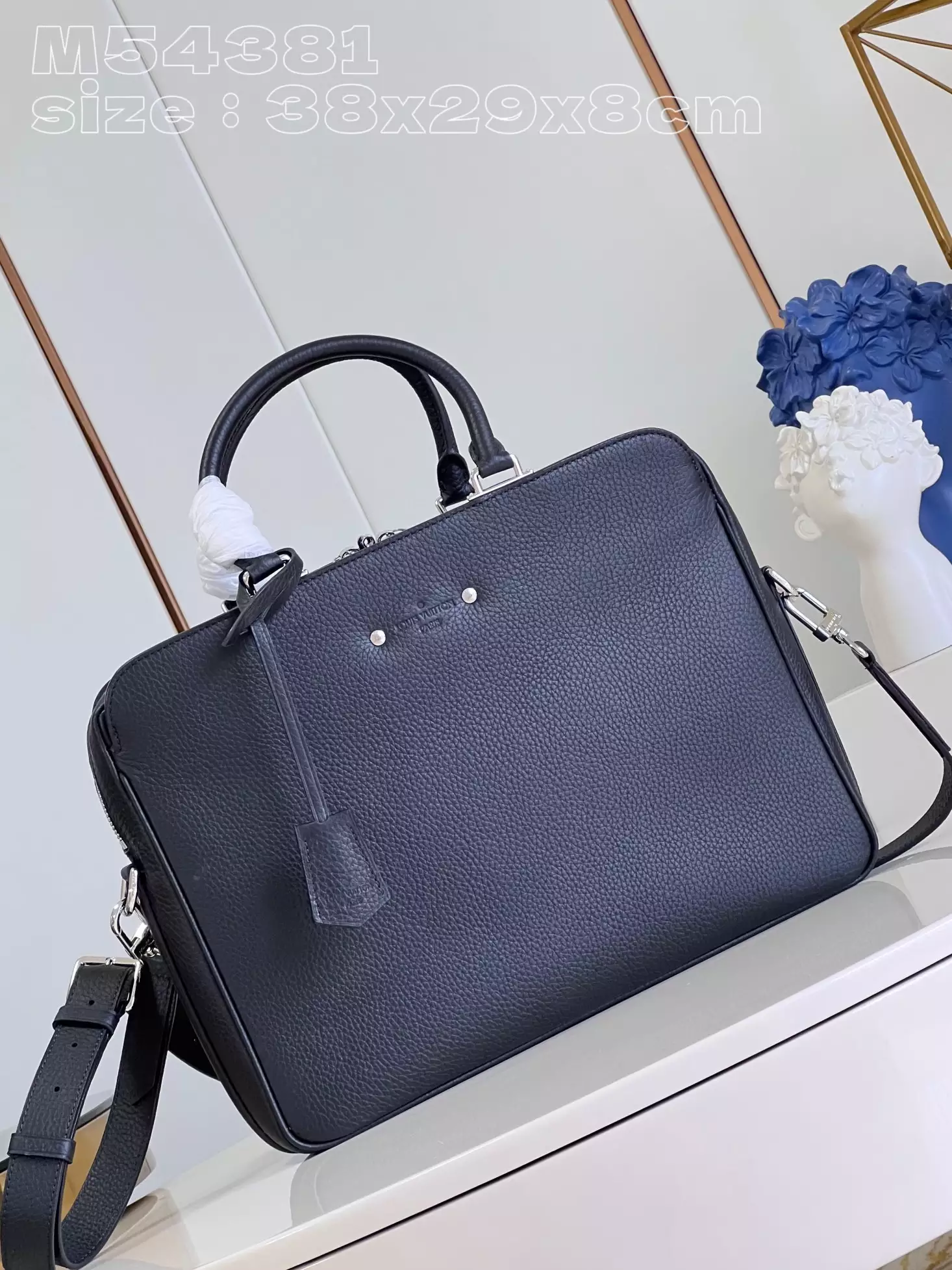 Armand Briefcase Taurillon Black Leather