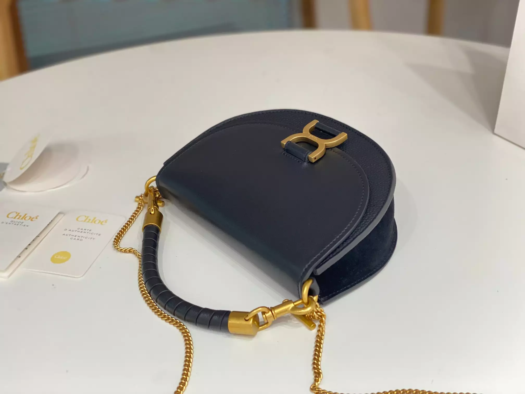 Chloé Marcie Chain Flap Bag in Black