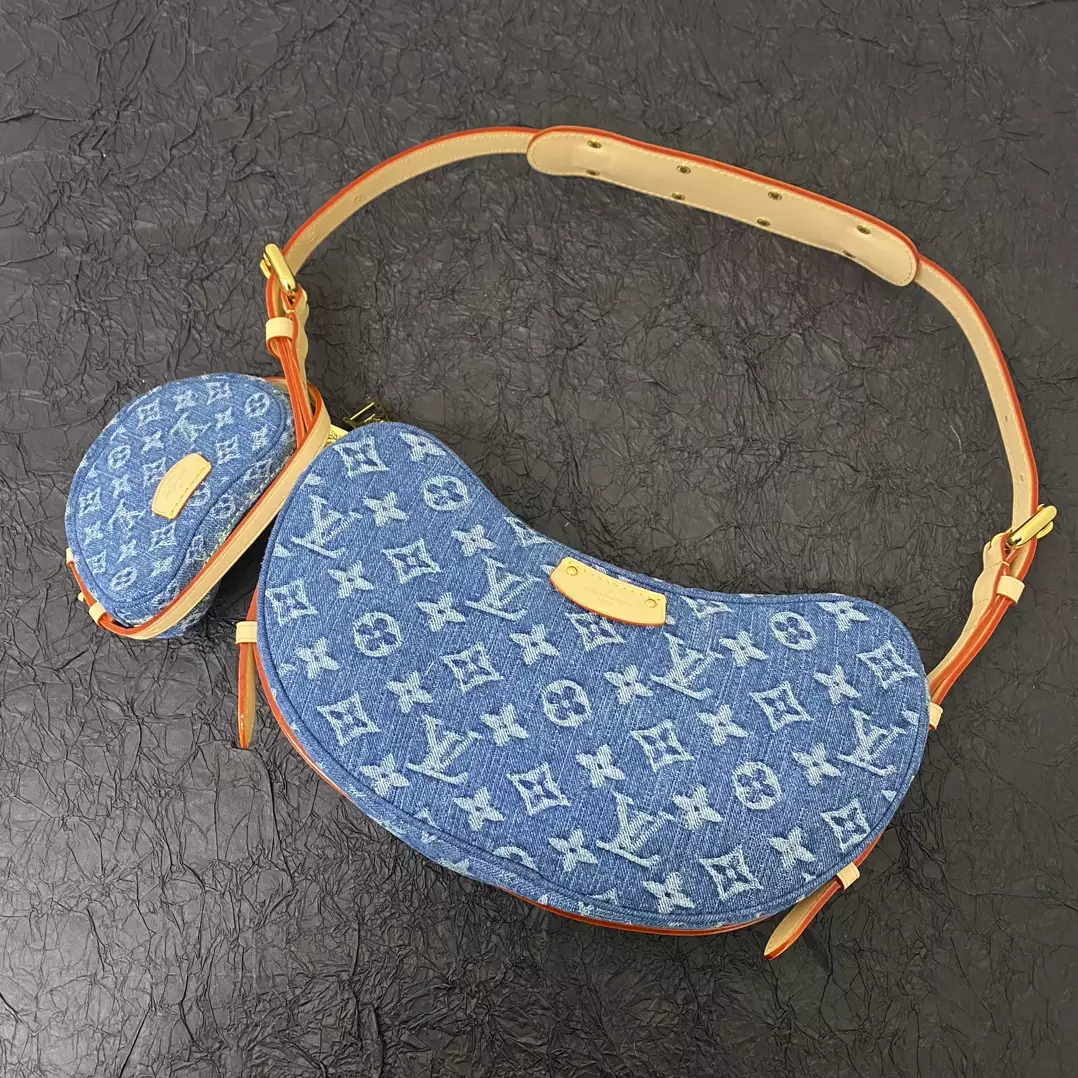 LV Croissant MM Monogram Denim