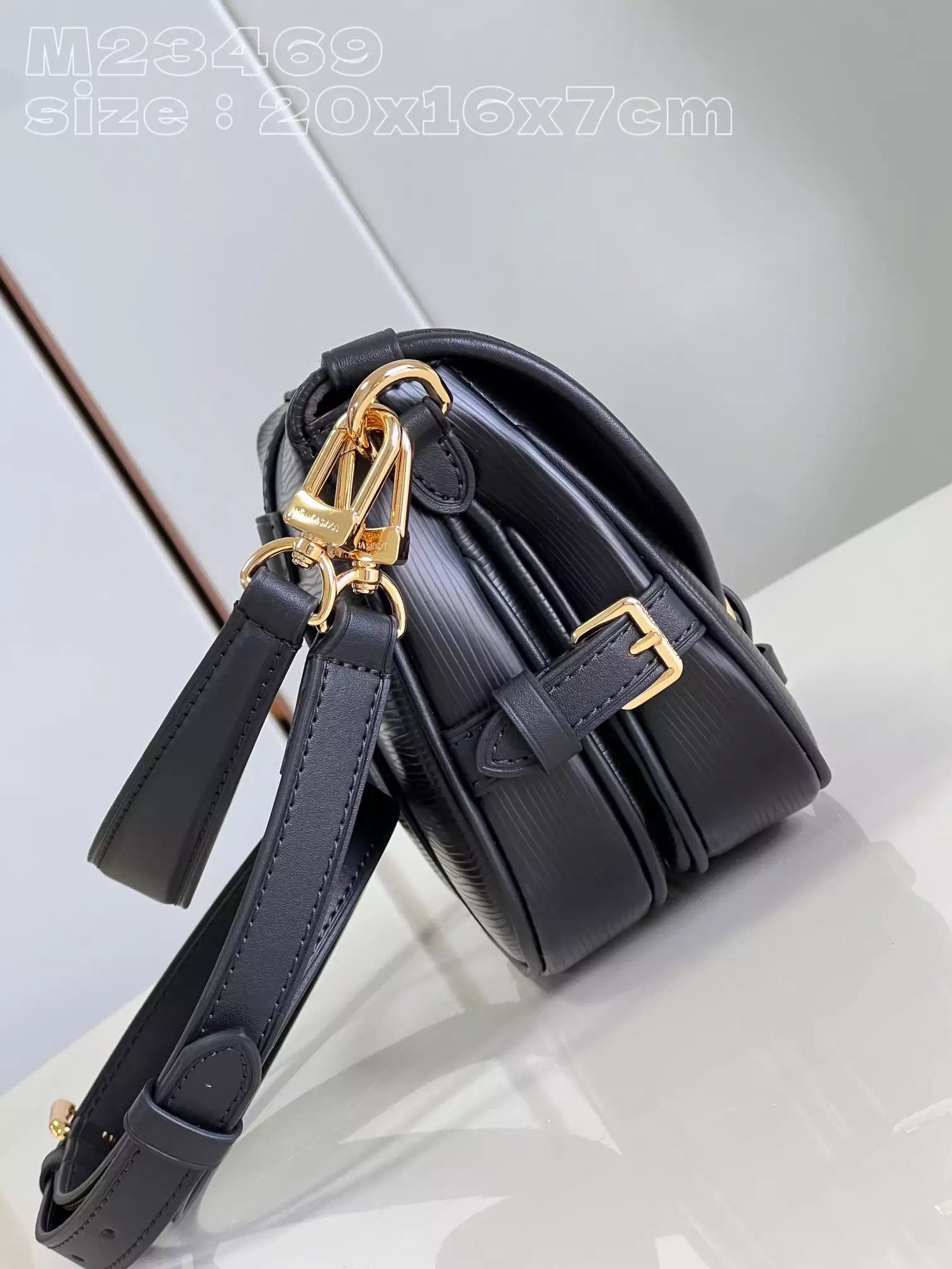 LV Saumur BB Black Leather