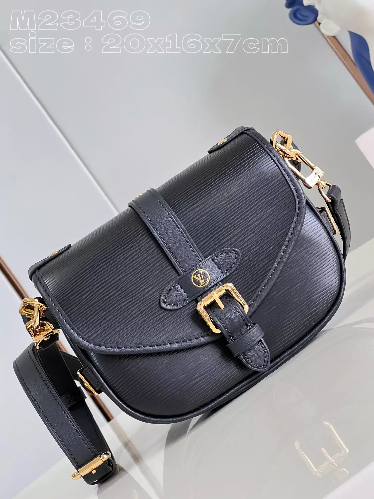 LV Saumur BB Black Leather