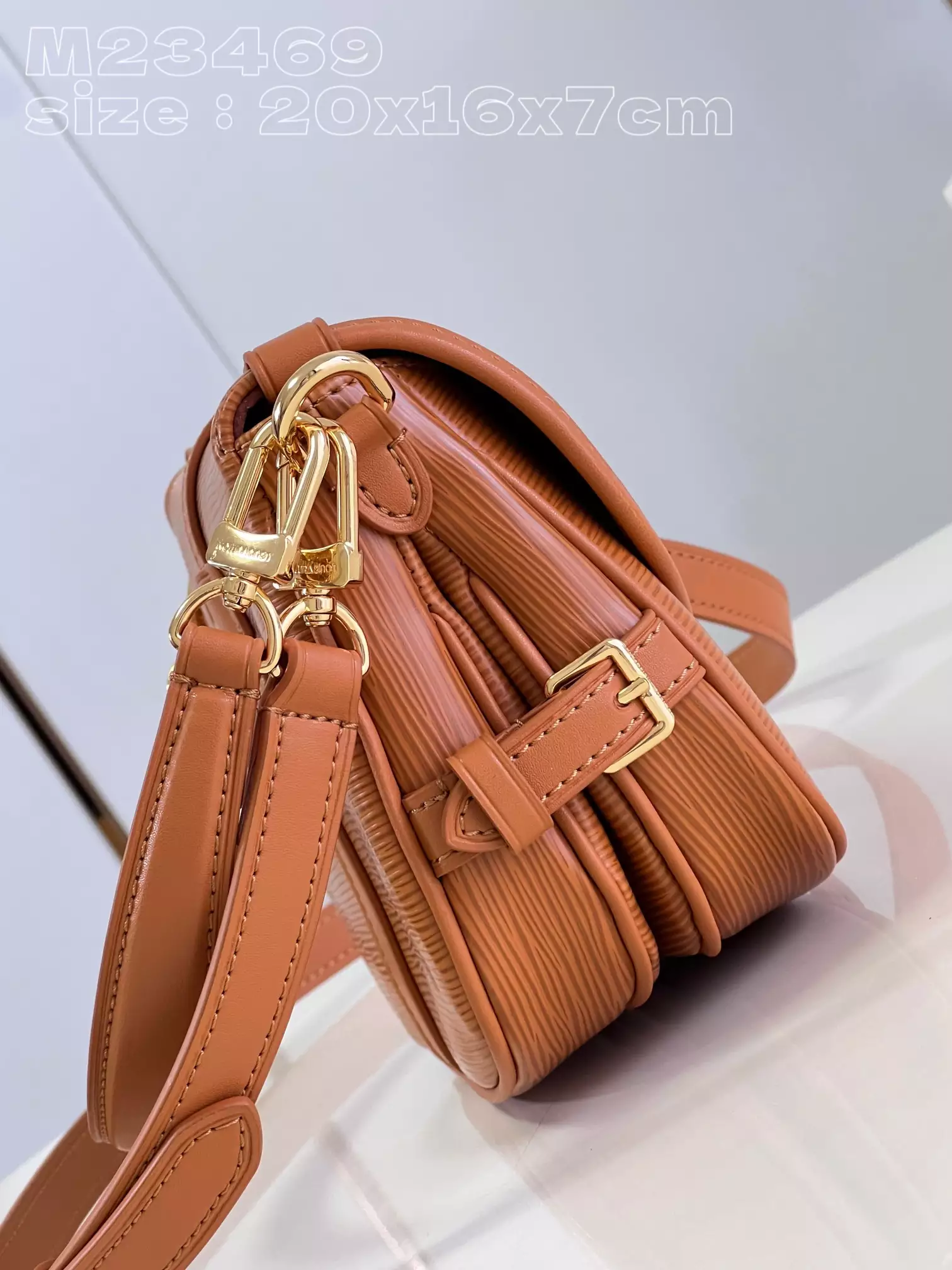 LV Saumur BB Cognac Brown Leather