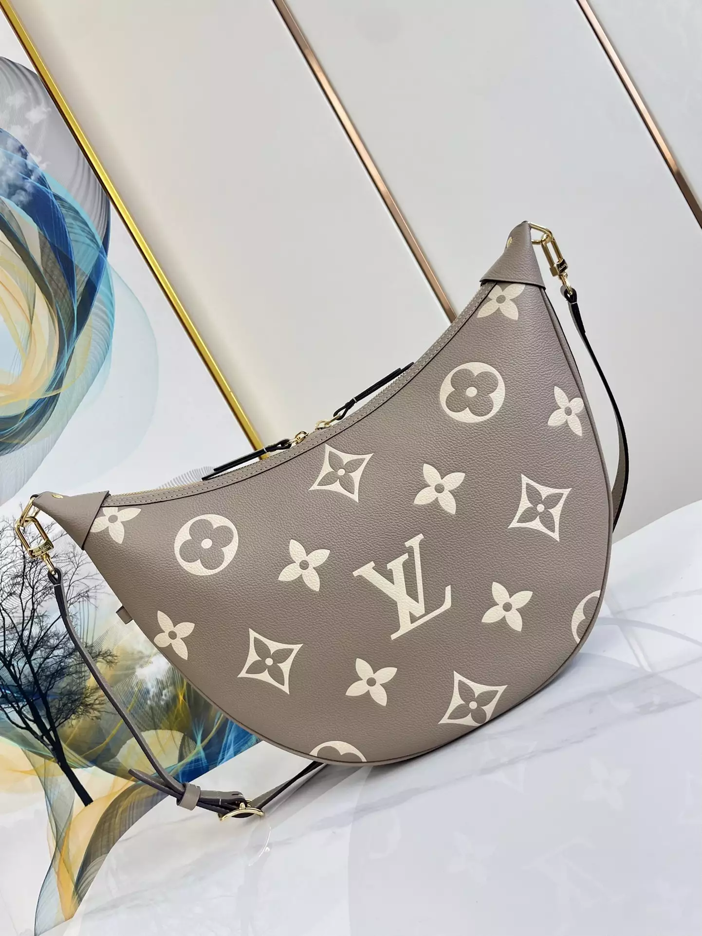 Loop Hobo Bicolor Monogram Empreinte Leather