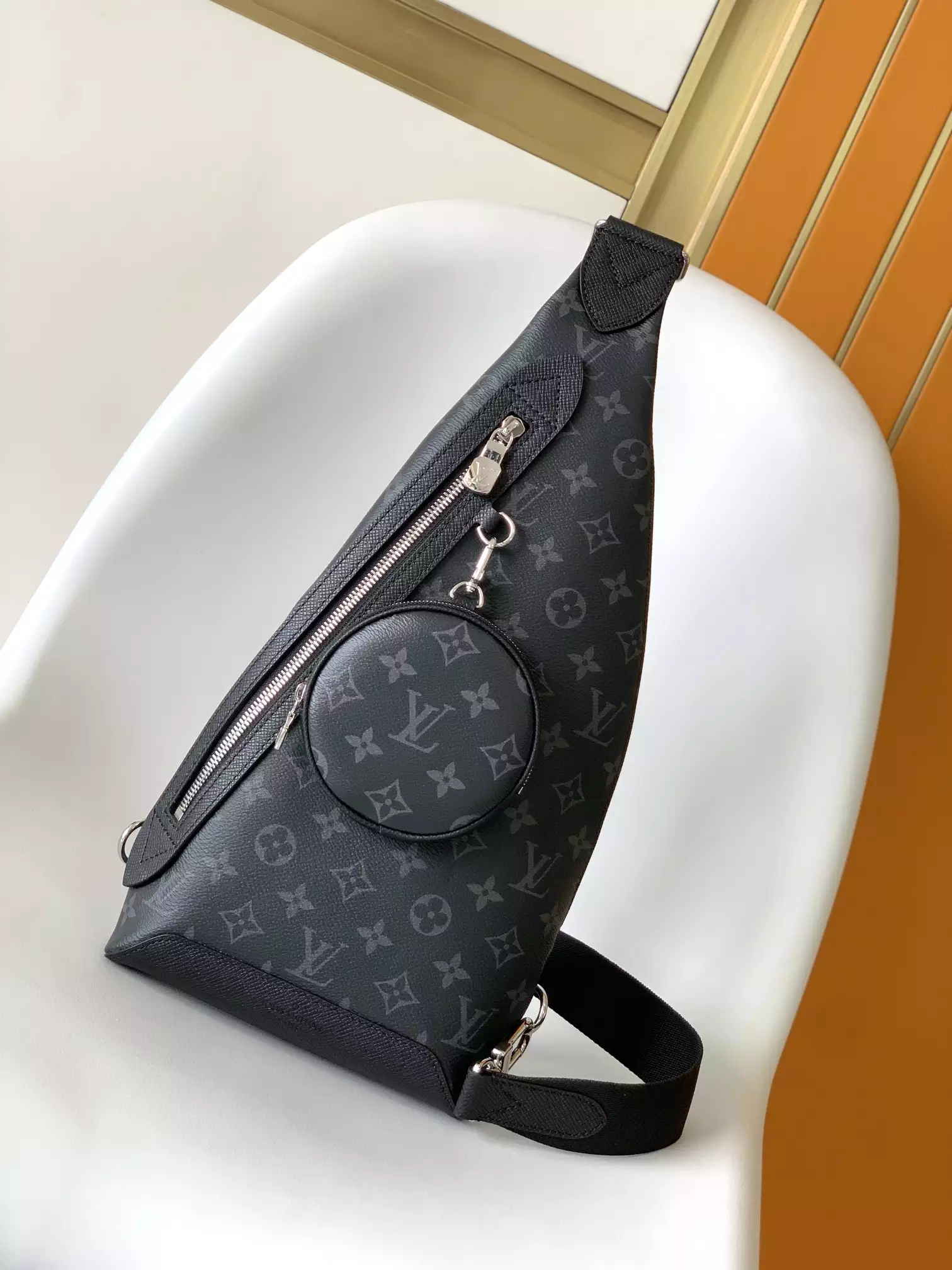 Louis Vuitton Duo Slingbag Taigarama Agave Black