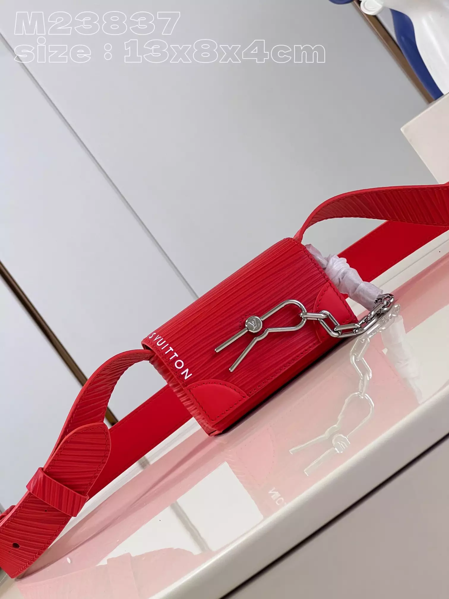 Micro Steamer Wallet Epi XL Vermillion Red