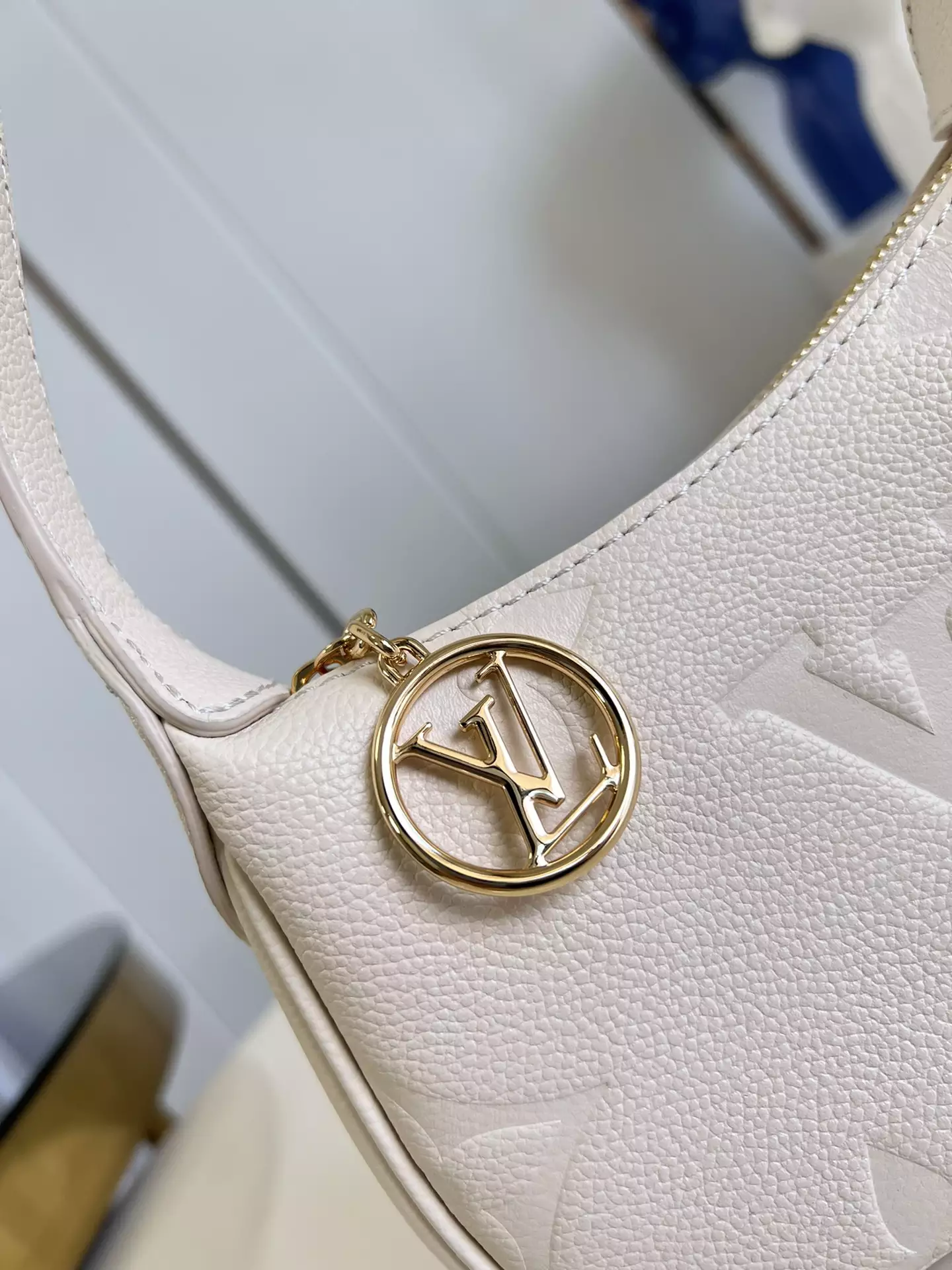 Mini Moon Monogram Empreinte Cream Leather