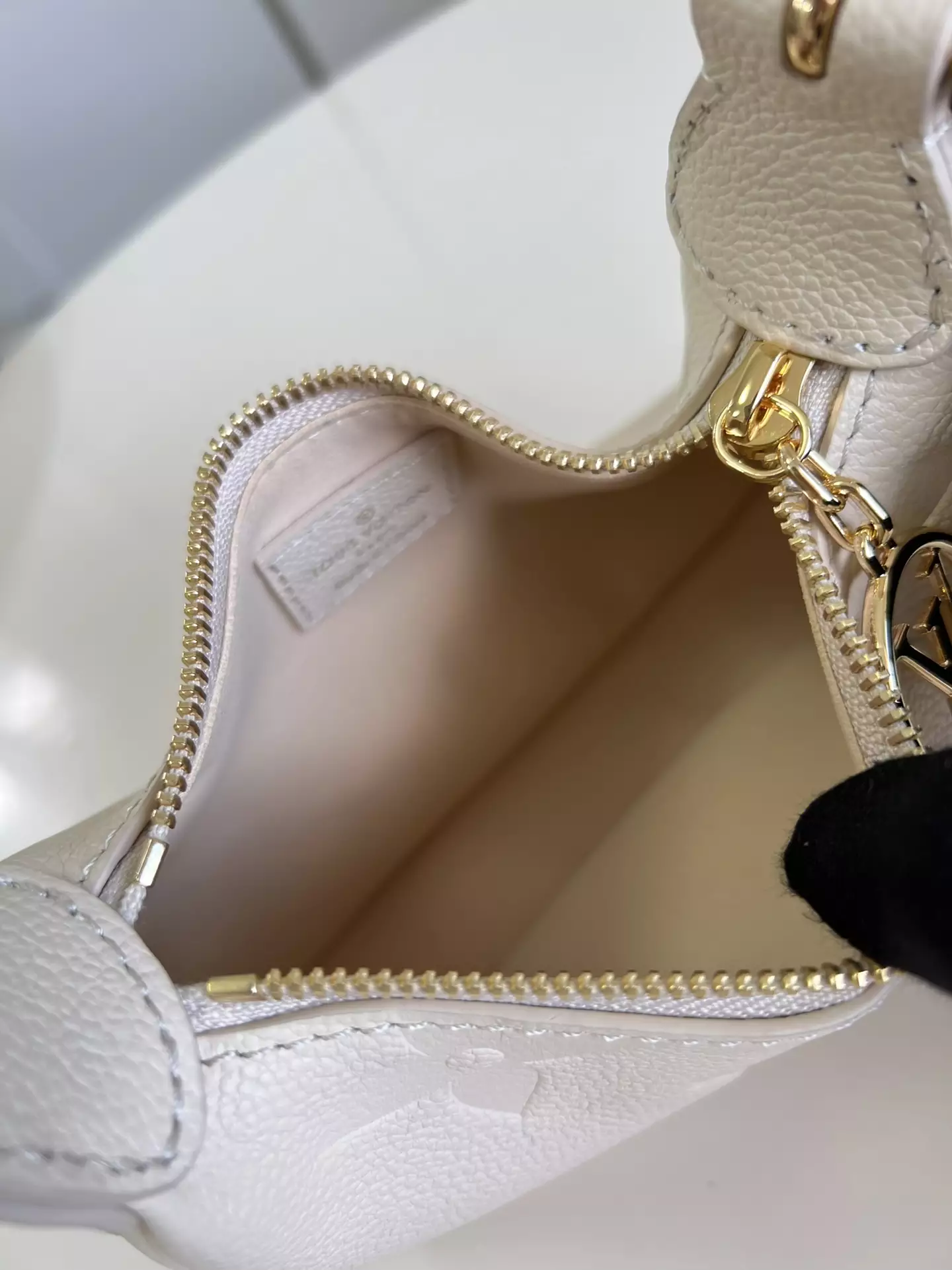 Mini Moon Monogram Empreinte Cream Leather