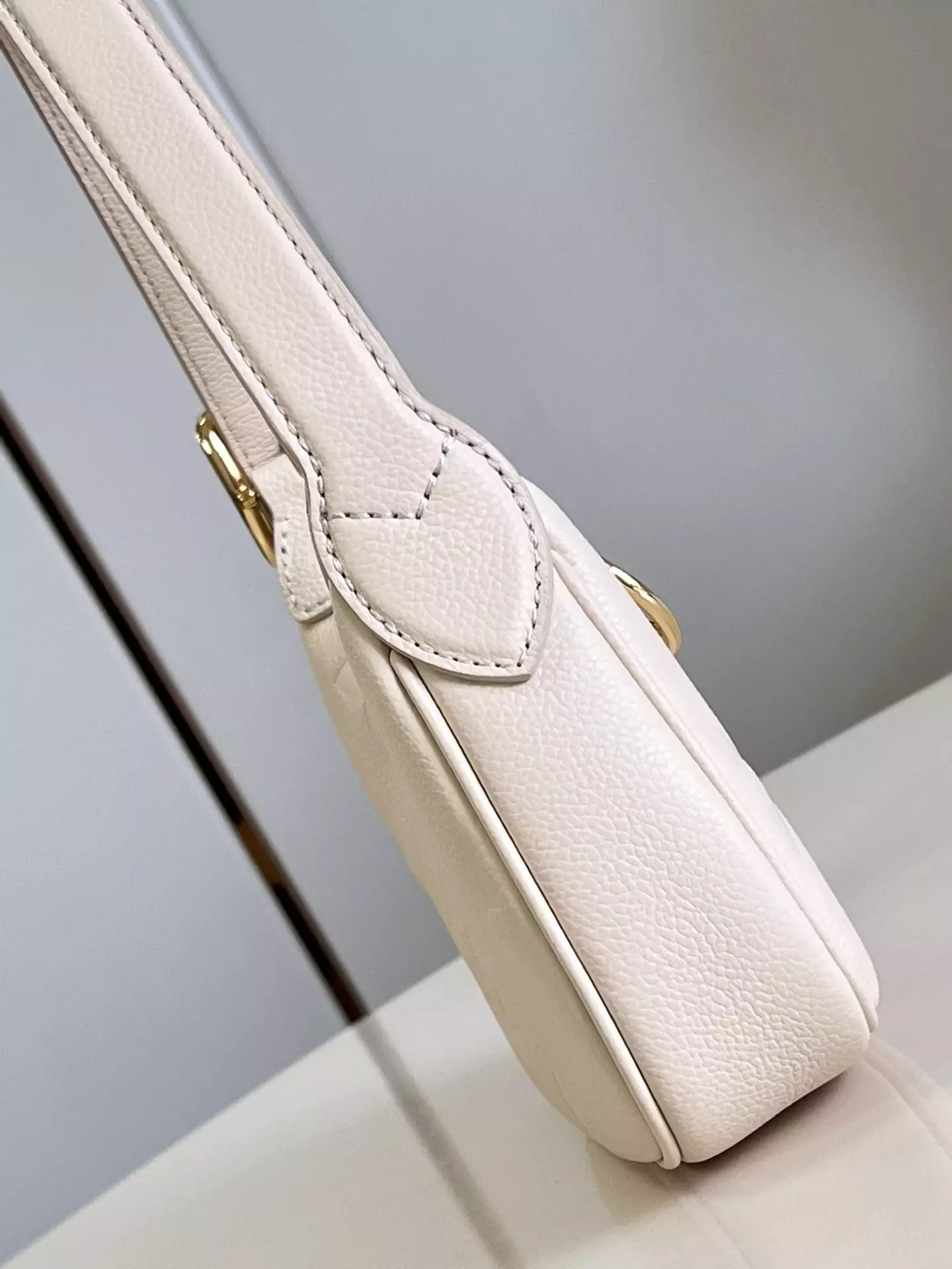 Mini Moon Monogram Empreinte Cream Leather