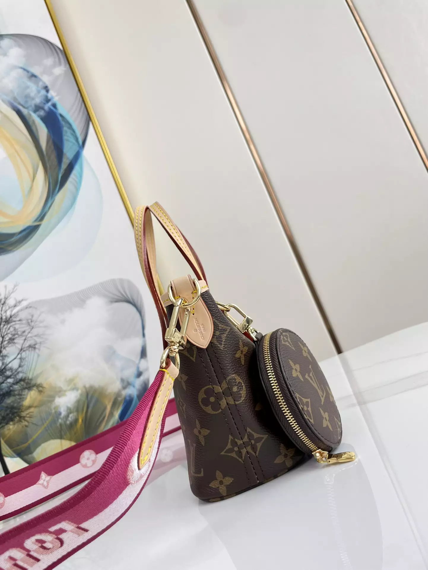 Neverfull BB Monogram Canvas in Rose Peony