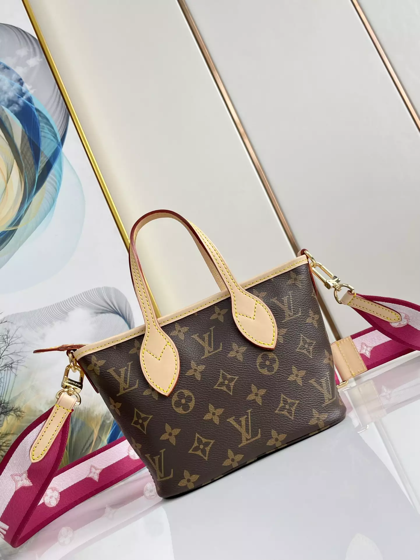 Neverfull BB Monogram Canvas in Rose Peony