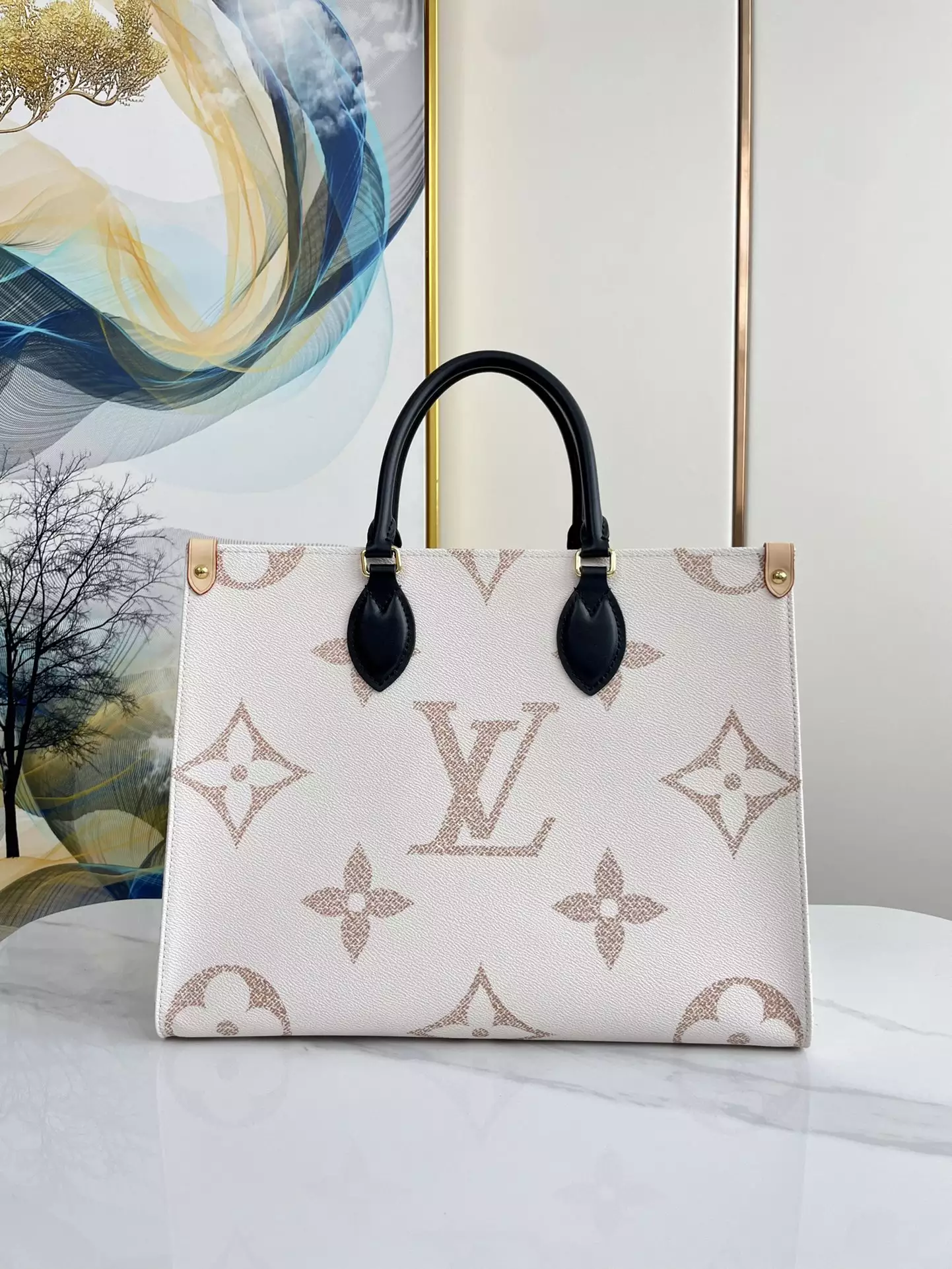 OnTheGo MM Monogram Dune Coated Canvas