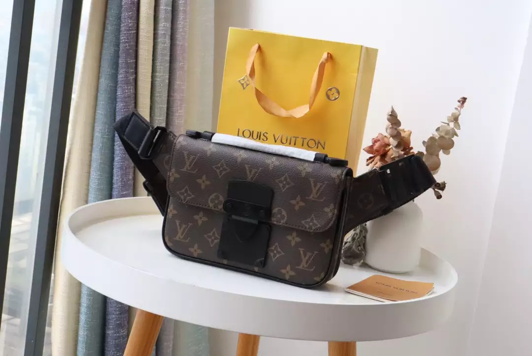 S Lock Sling Bag Monogram Macassar Canvas
