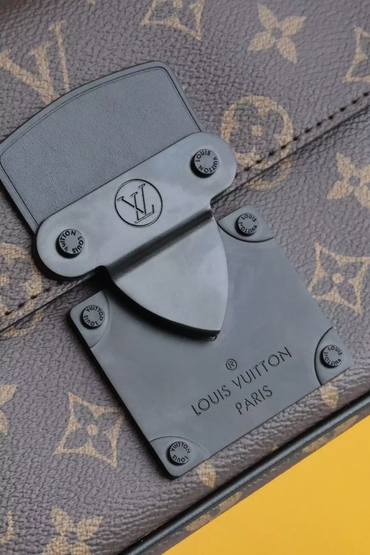 S Lock Sling Bag Monogram Macassar Canvas