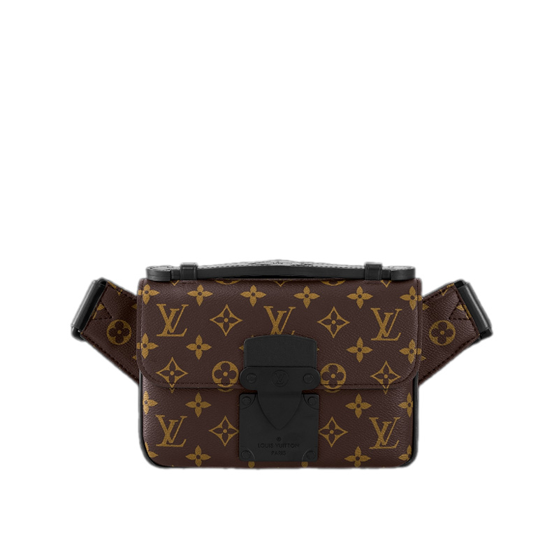 S Lock Sling Bag Monogram Macassar Canvas