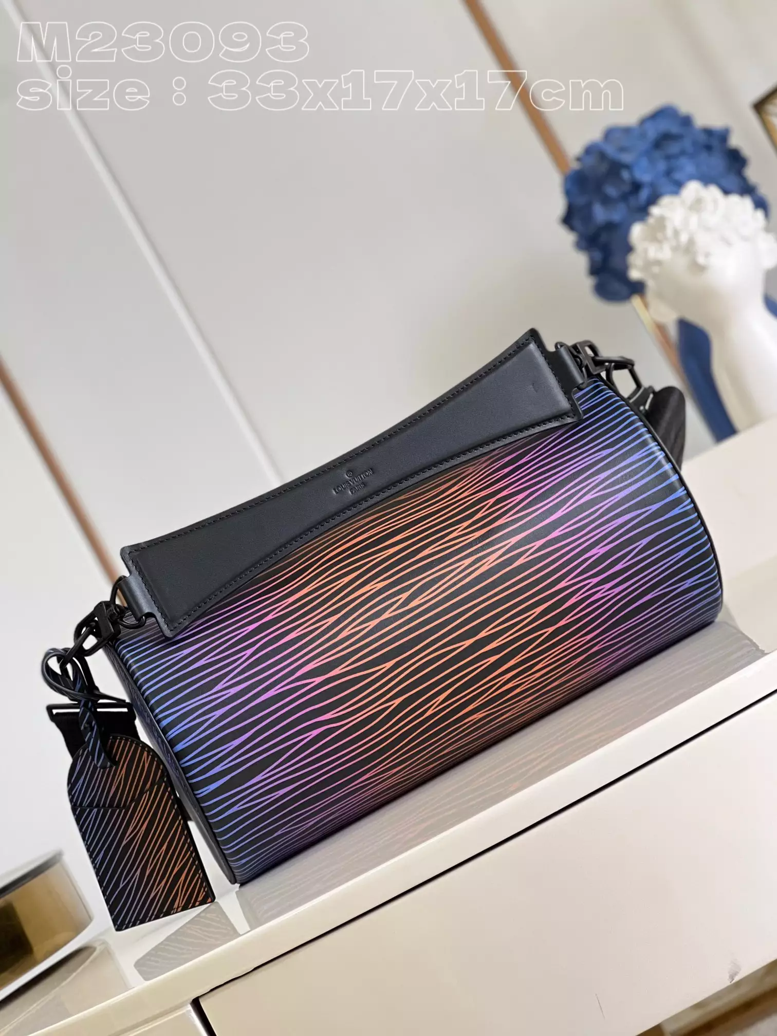 Soft Polochon MM Calf Gradient Electric Sun Leather Trim