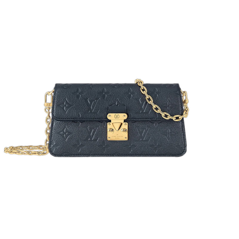 Wallet On Chain Métis Monogram Empreinte Navy Leather