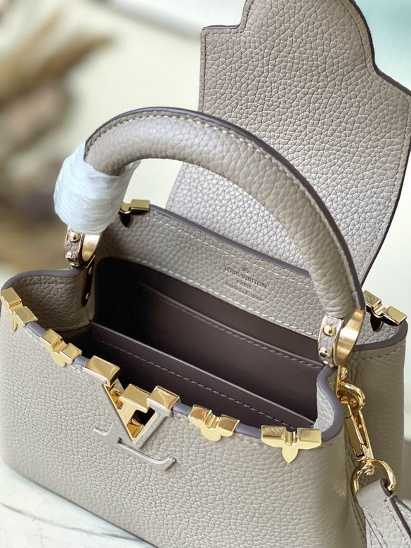 Capucines Mini handbag Taurillon leather Monogram Flowers – LB365