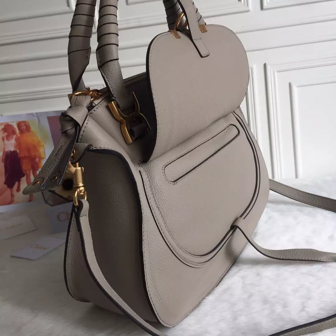 Chloé Marcie Cashmere Grey Double Carry Bag