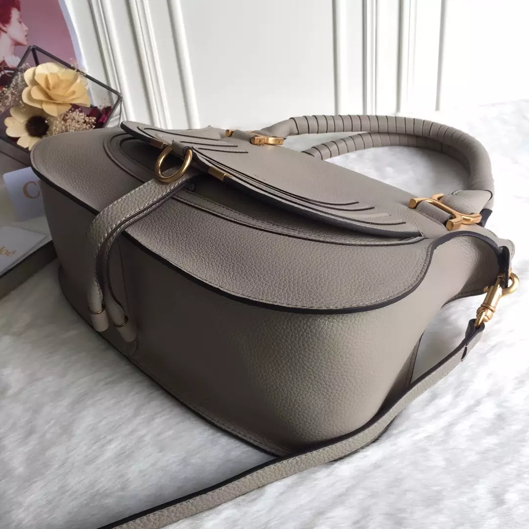 Chloé Marcie Cashmere Grey Double Carry Bag