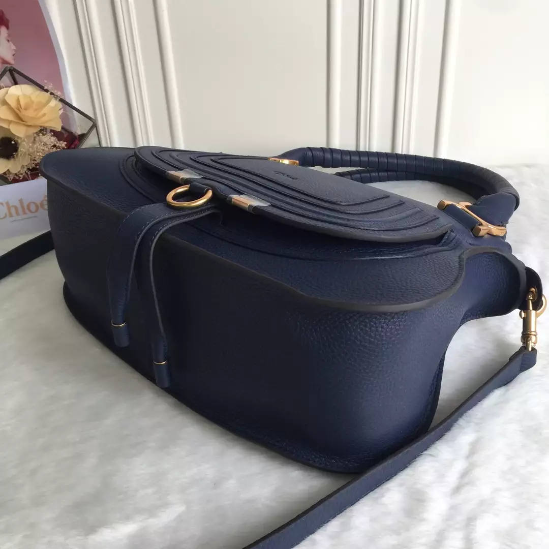 Chloé Marcie Navy Double Carry Bag