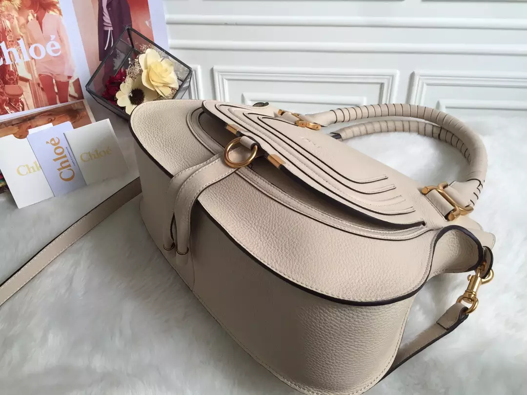Chloé Marcie Nomad Beige Double Carry Bag
