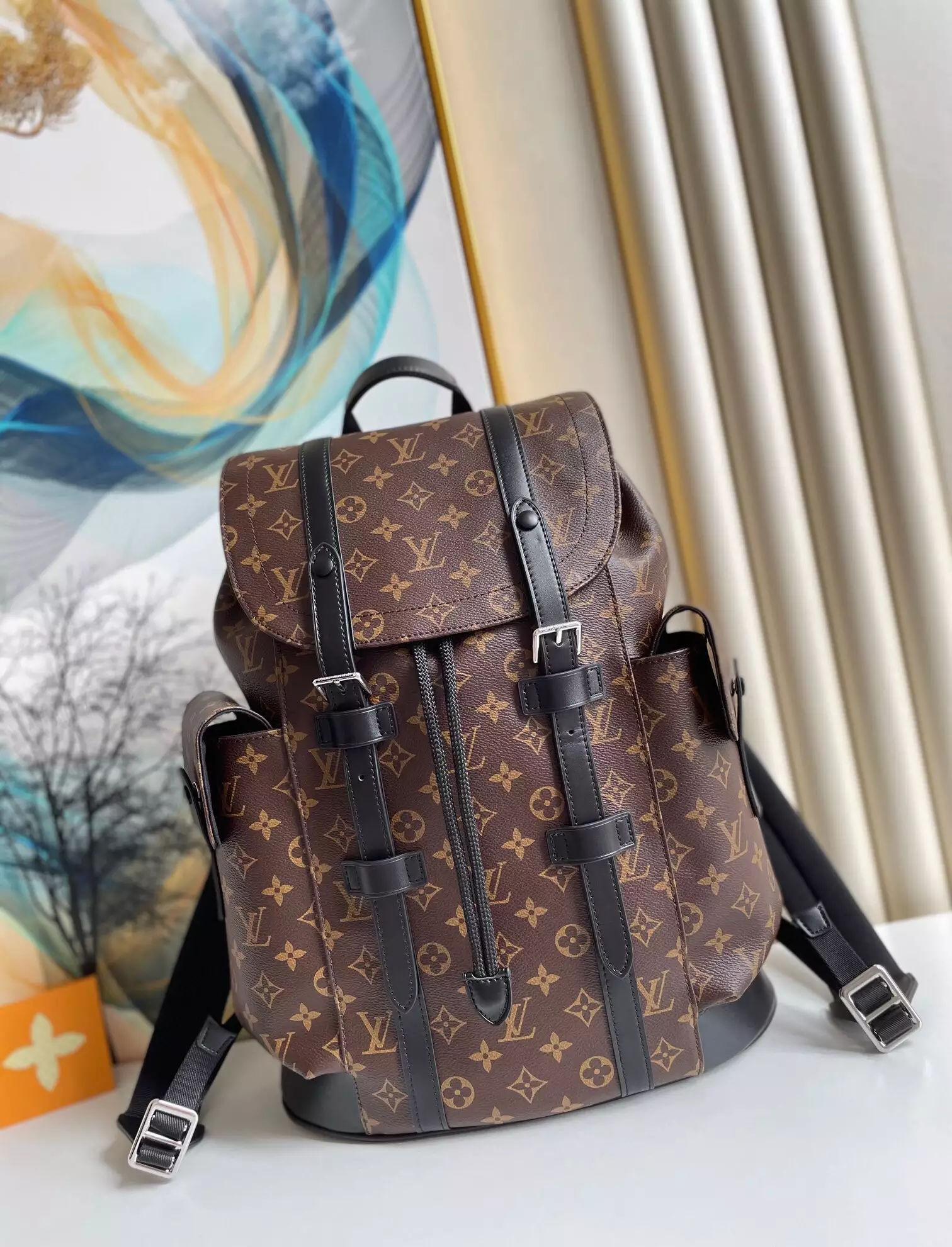 Christopher MM Monogram Macassar Canvas
