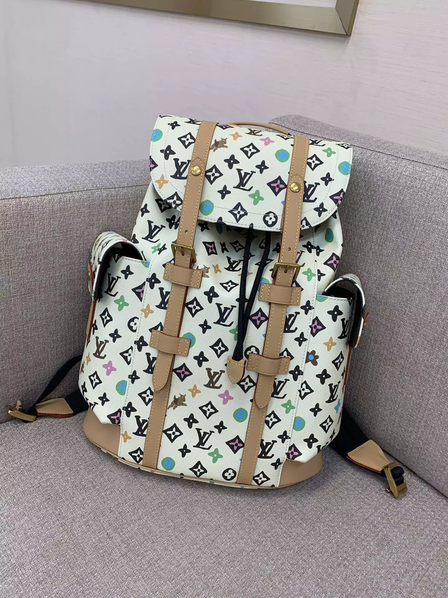 Christopher MM Vanilla Monogram Craggy Canvas