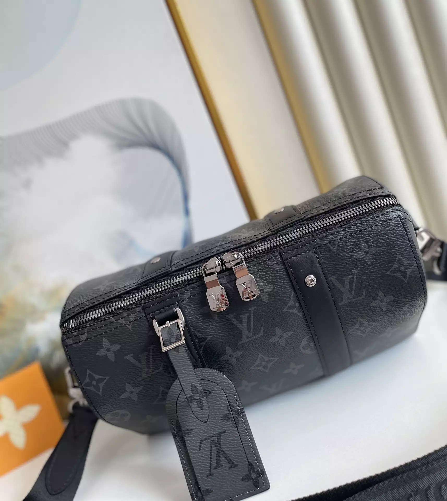 City Keepall Monogram Eclipse and Reverse Coated Canvas