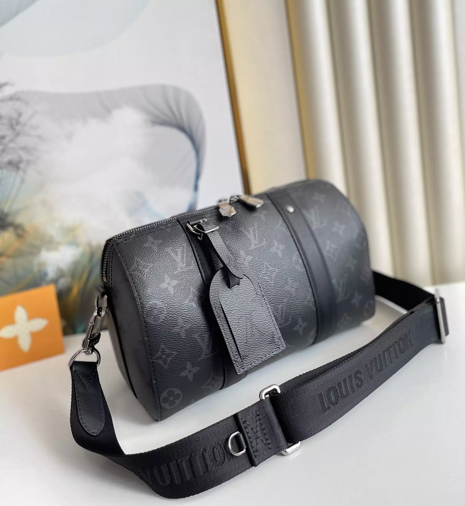 City Keepall Monogram Eclipse and Reverse Coated Canvas