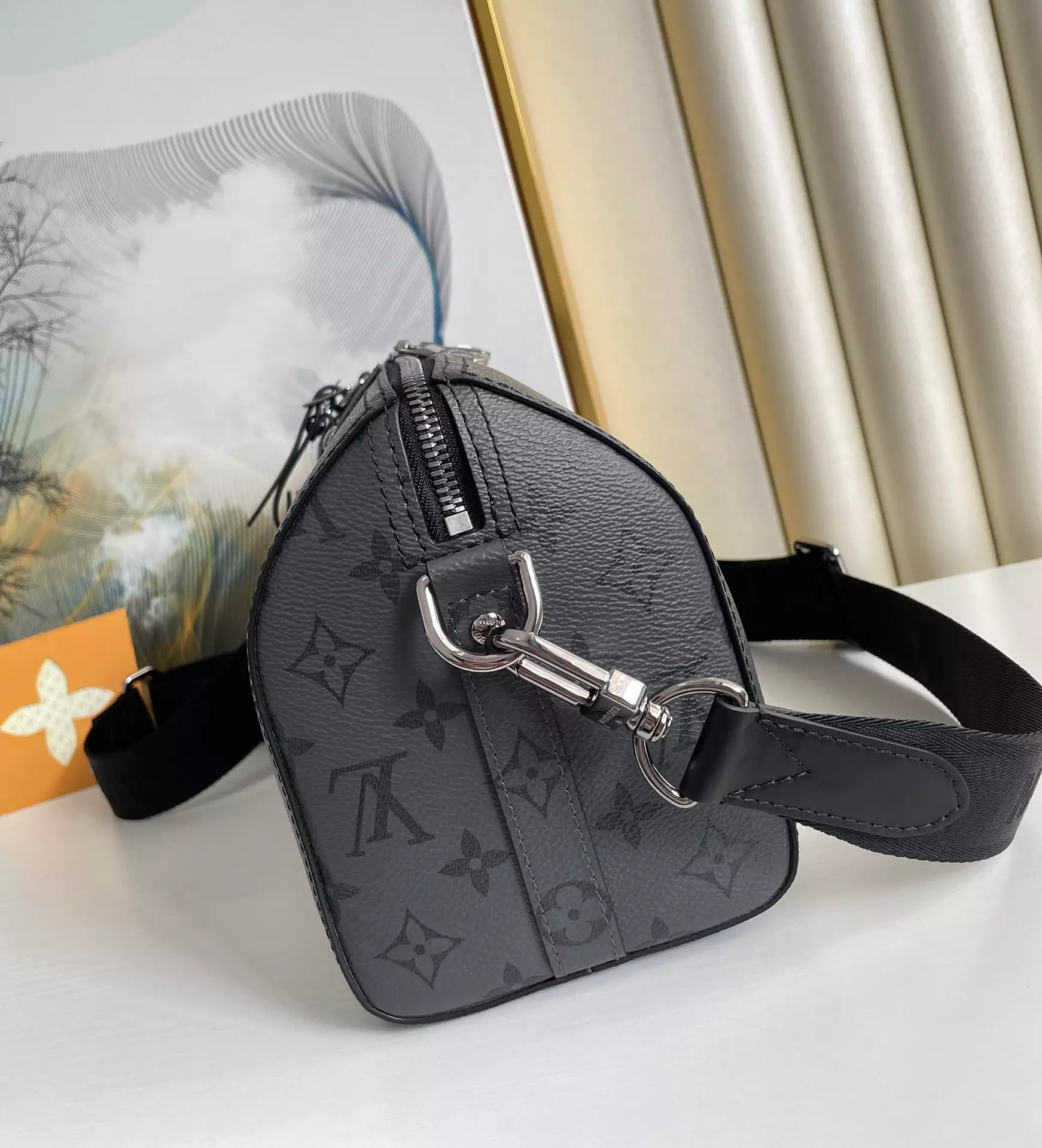City Keepall Monogram Eclipse and Reverse Coated Canvas