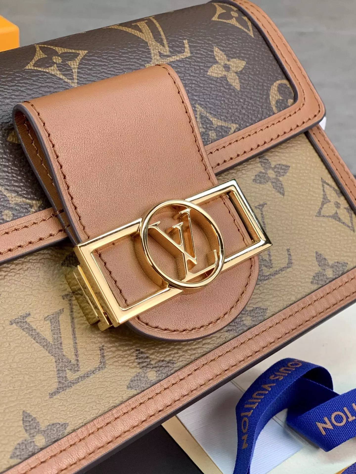 Dauphine Chain Wallet Monogram and Monogram Reverse Coated Canvas