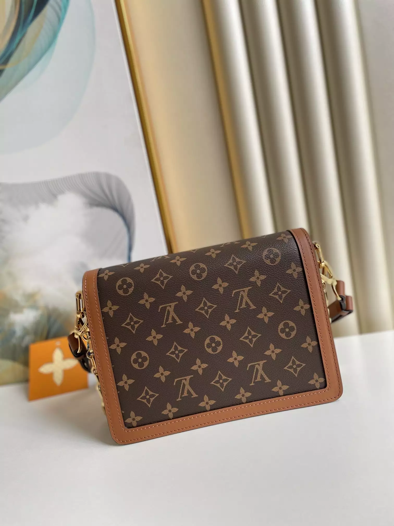 Dauphine MM Monogram and Monogram Reverse Coated Canvas