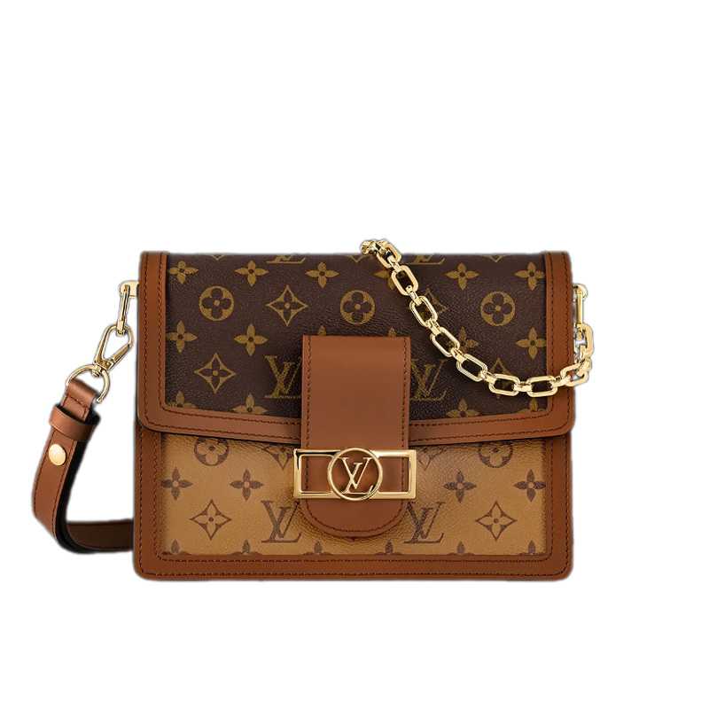 Dauphine MM Monogram and Monogram Reverse Coated Canvas