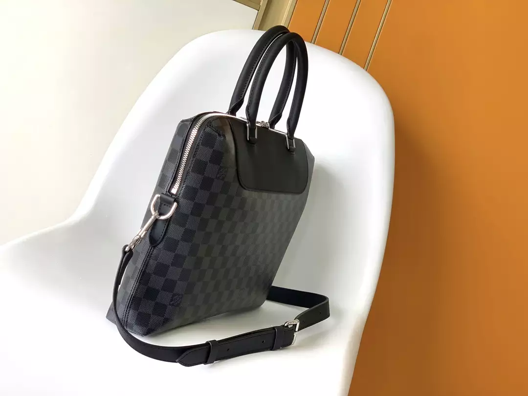 Day Briefcase Porte-Documents Jour Toile Damier Graphite