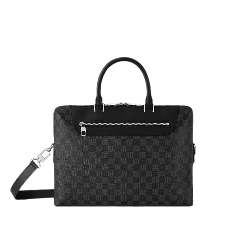 Day Briefcase Porte-Documents Jour Toile Damier Graphite