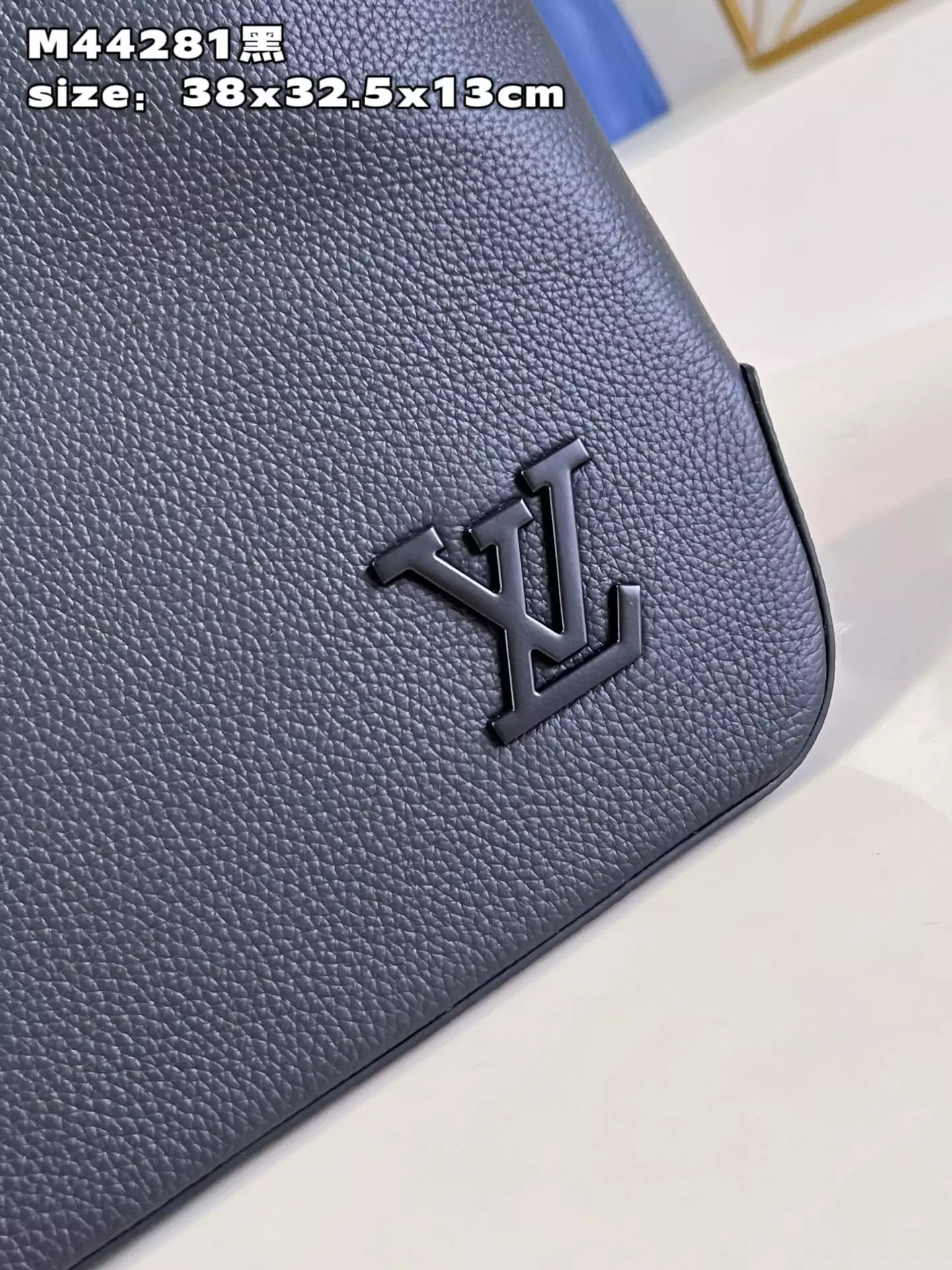 Fastline Tote LV Aerogram Black Cowhide Leather