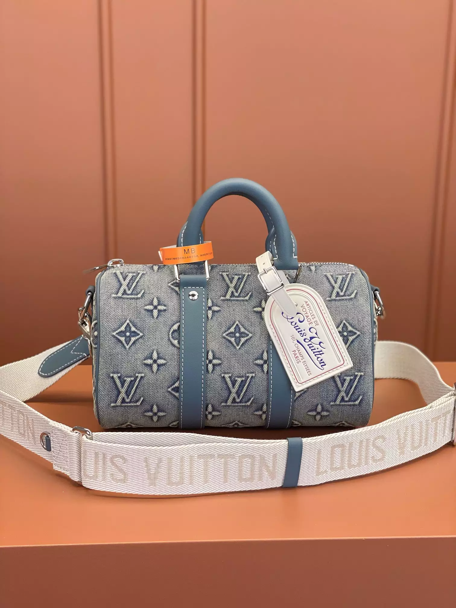 Keepall Bandoulière 25 Monogram Washed Denim Canvas