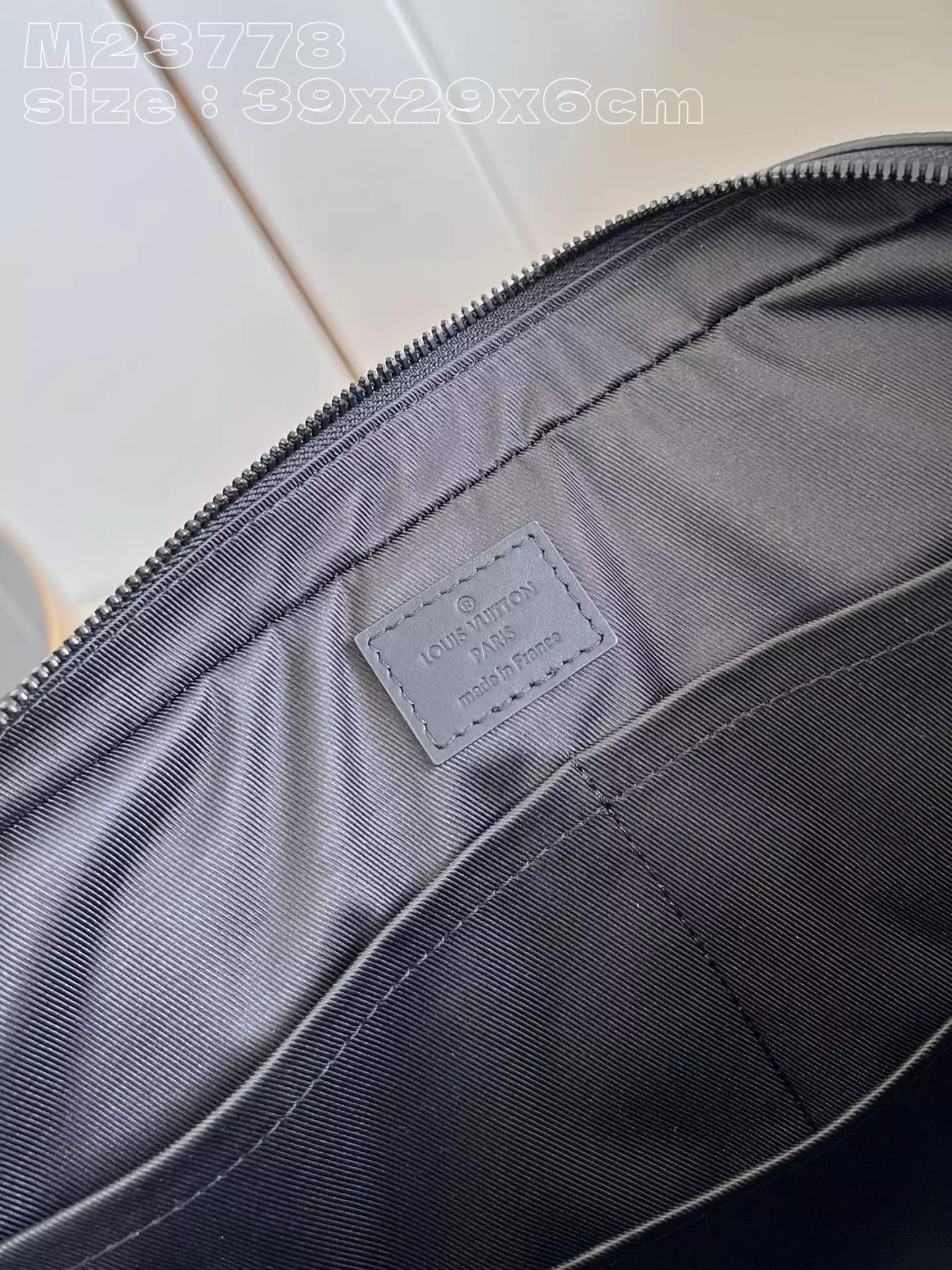 Pilot Briefcase LV Aerogram Black Cowhide Leather
