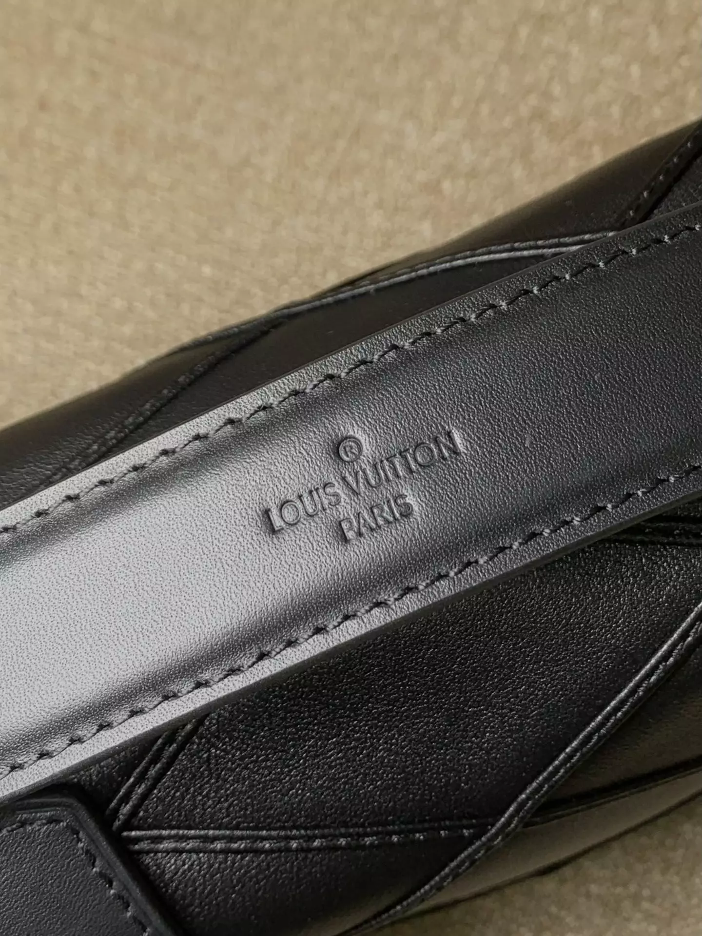Side Trunk PM Malletage Black Leather